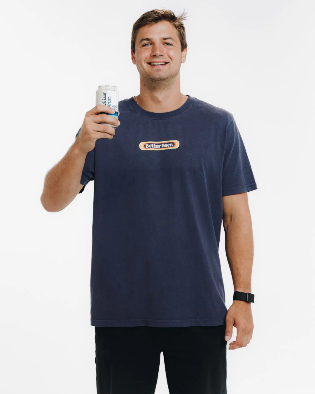 Stripe Pill Tee - Navy