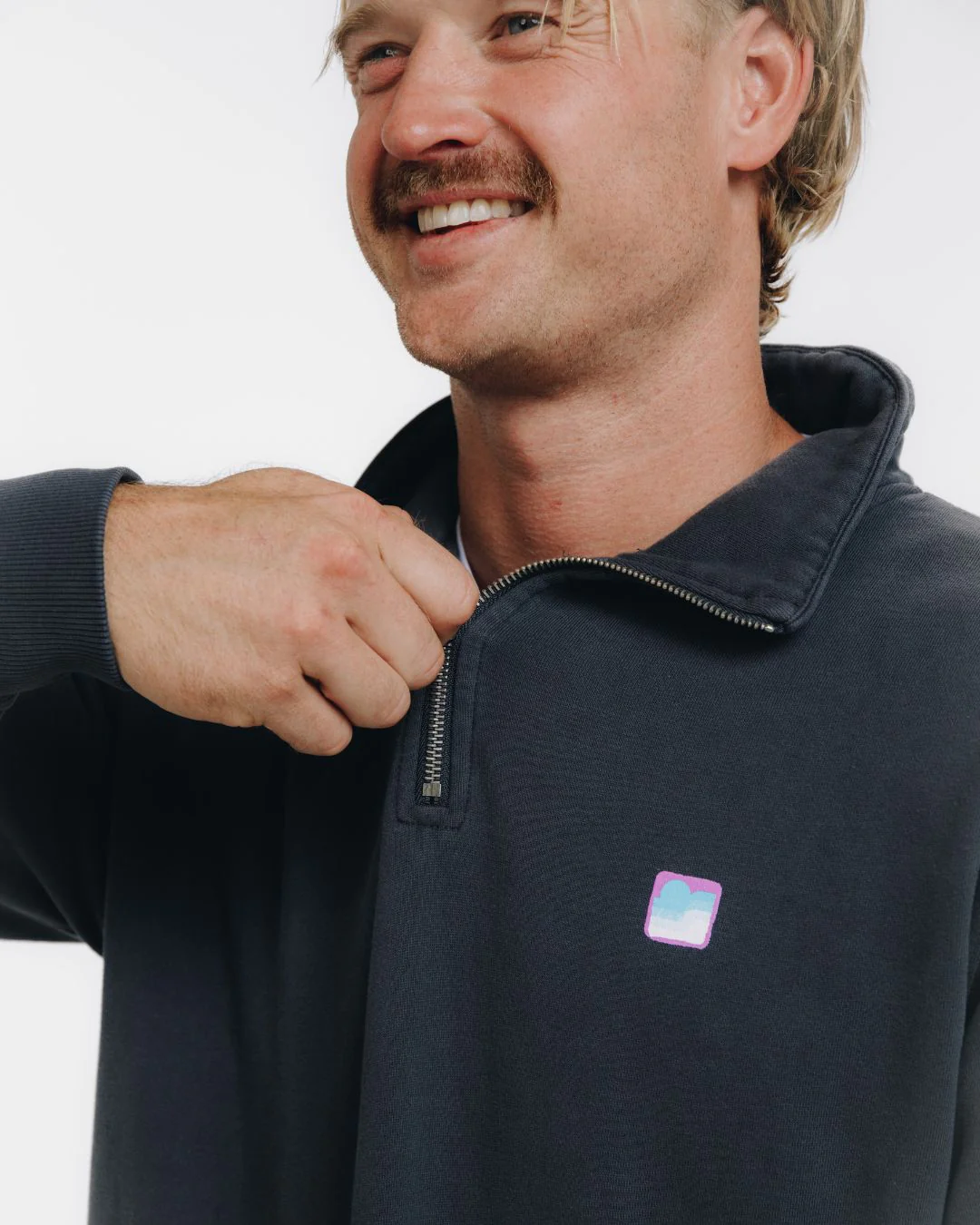 Coastal Quarter Zip Jumper - Midnight Navy - Image 2
