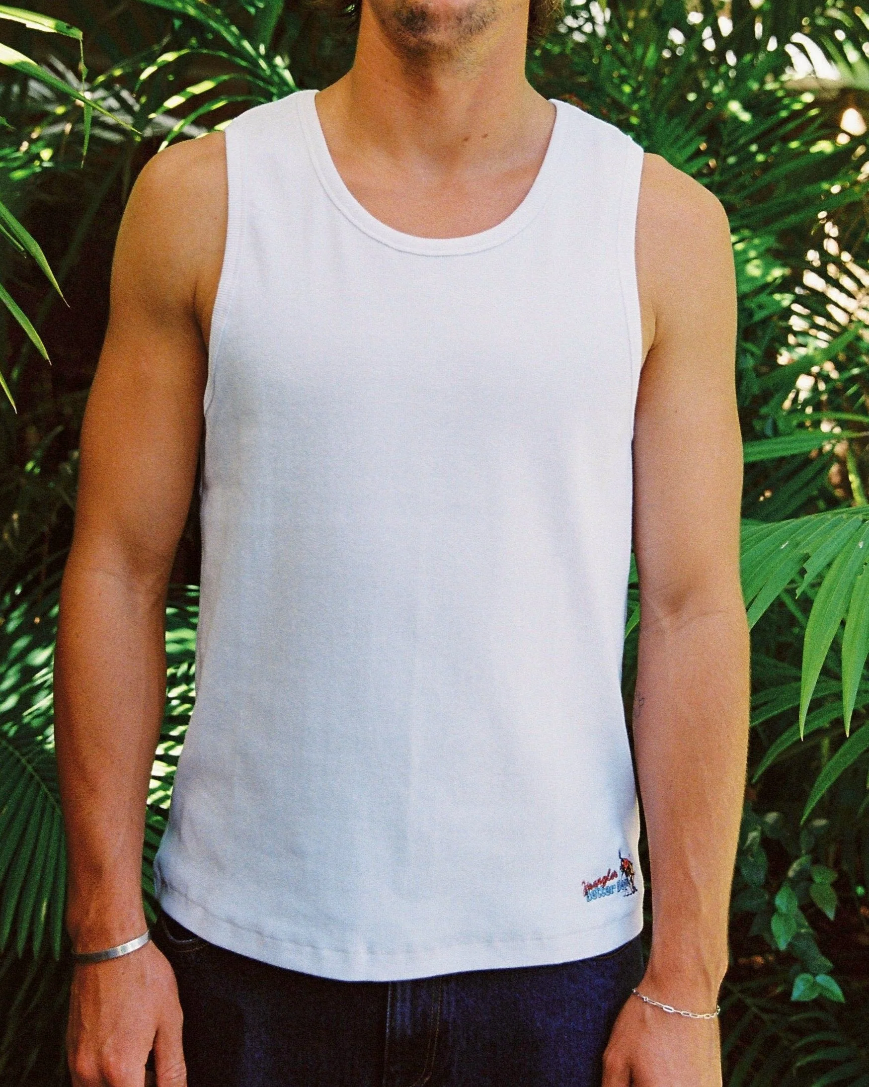 Saddled Rib Tank - White - Image 4