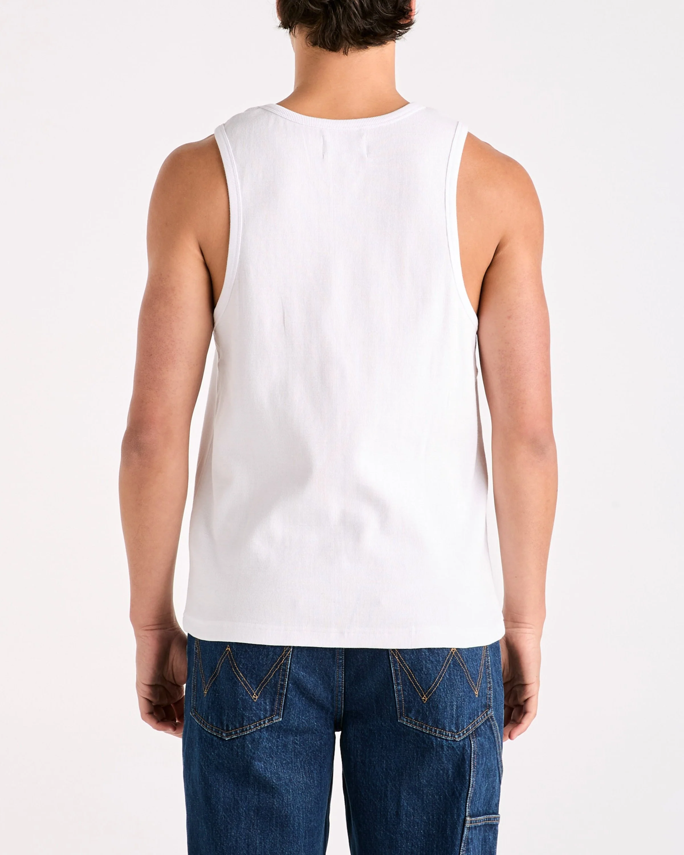 Saddled Rib Tank - White - Image 6