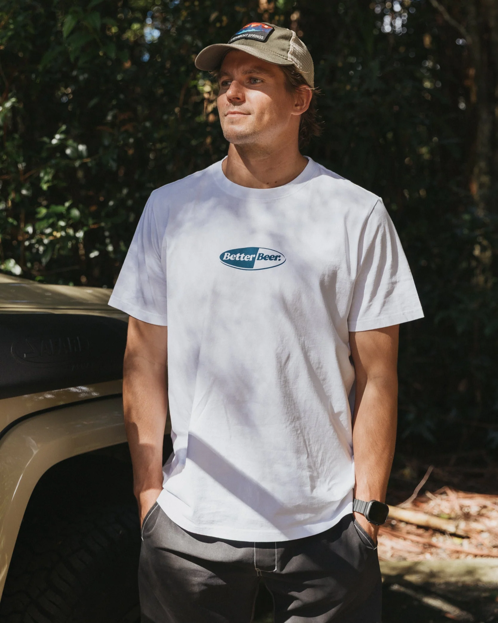 Split Pill Tee - White - Image 4