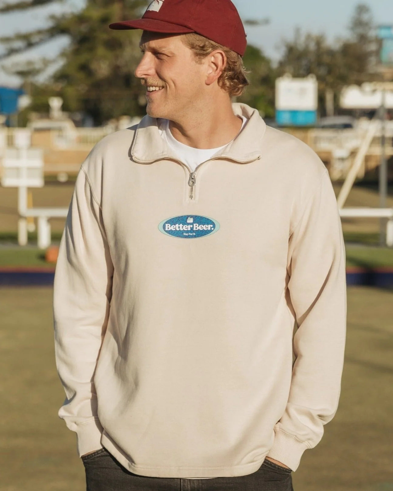 Static Quarter Zip Jumper - Mylk - Image 6