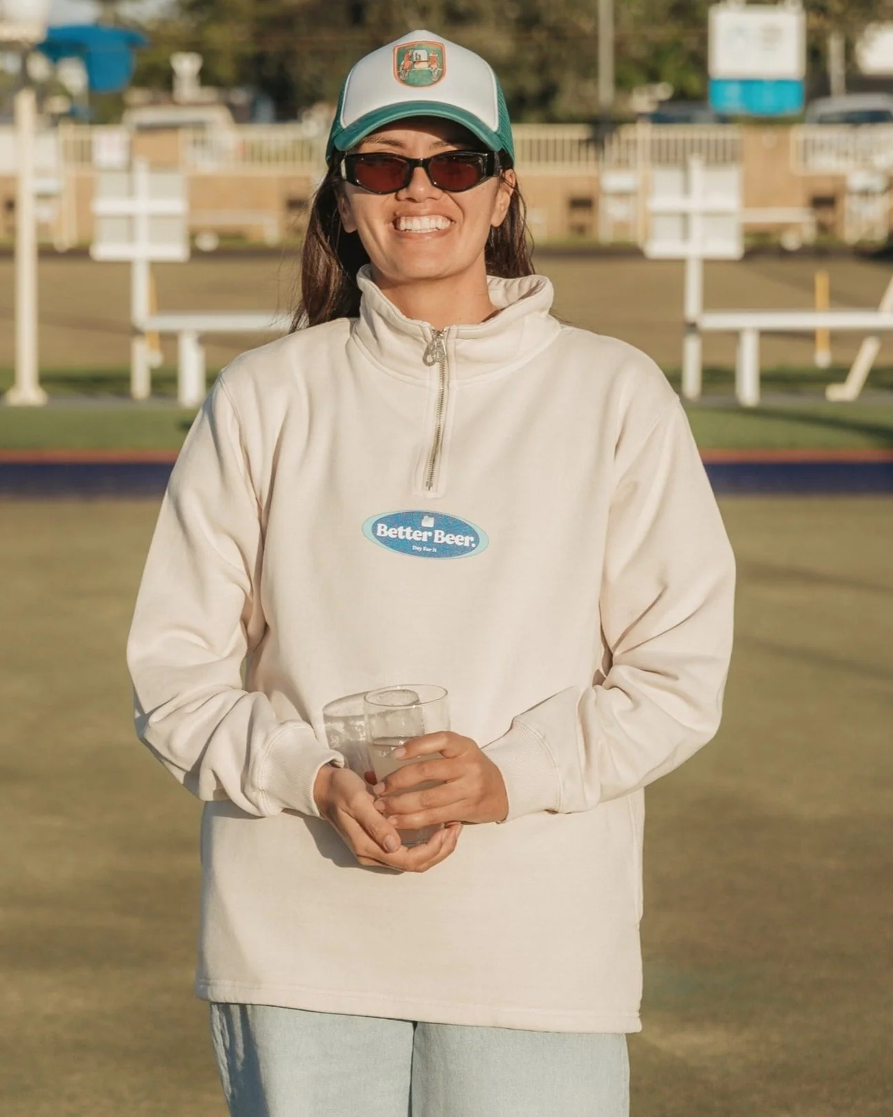 Static Quarter Zip Jumper - Mylk - Image 7