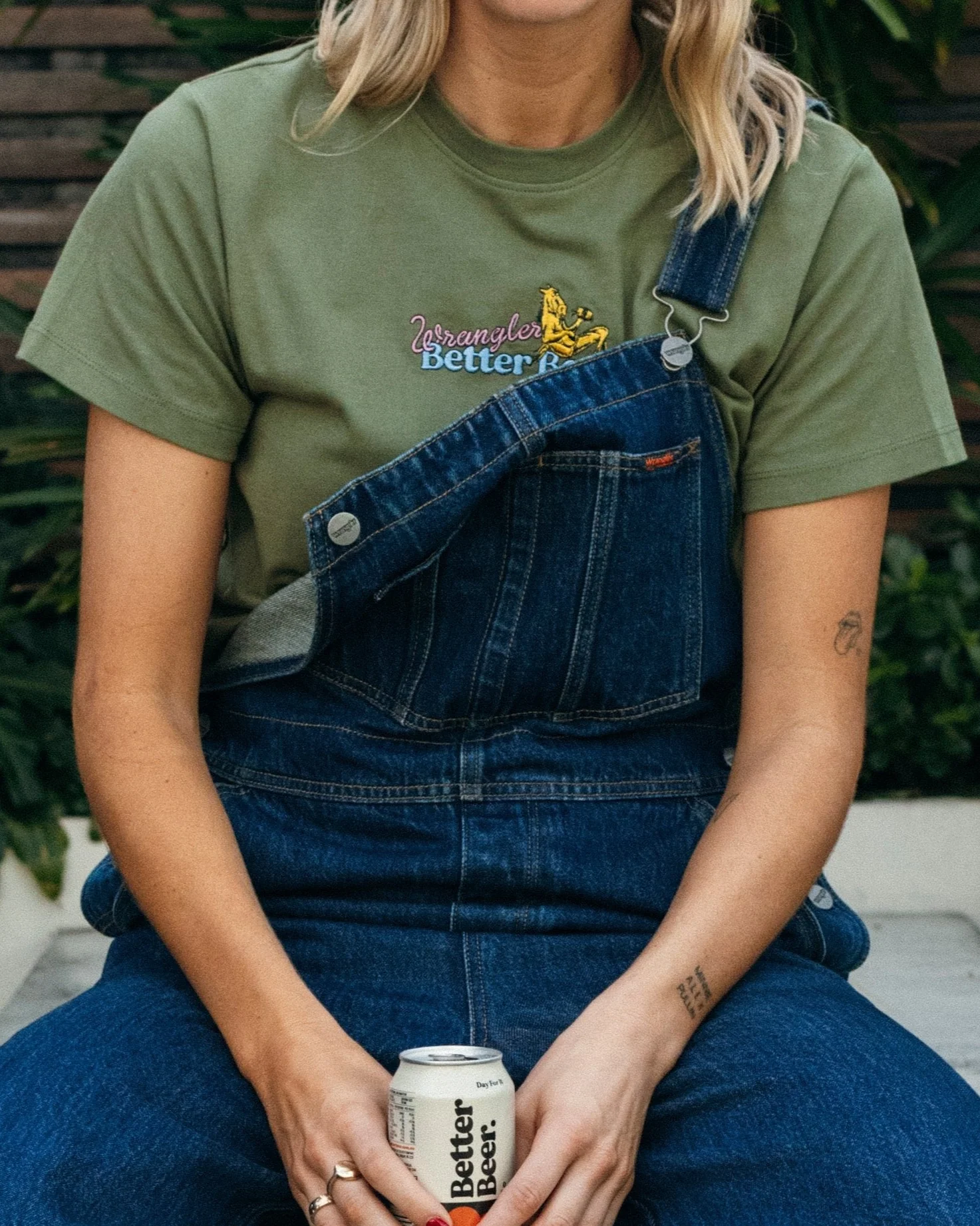 Women's Thirsty Shrunken Tee - Moss - Image 5